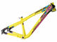 إطار الدراجة من الألمنيوم للقفز من الألومنيوم بنسبة 100 - 140 ملم من اللون الأصفر للسفر المزود