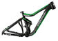 سبائك الألومنيوم جميع الدراجات الجبلية الإطار أسود / أخضر اللون هيكل خفيف الوزن المزود