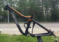 Mtb صباحا الدراجة الجبلية الإطار أسود / برتقالي اللون السلس لحام 152mm السفر المزود