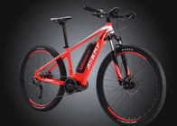 الصين الألومنيوم 27.5 الدراجة الجبلية الكهربائية 11.6AH الأسود / الأحمر تصميم فاخر مصنع